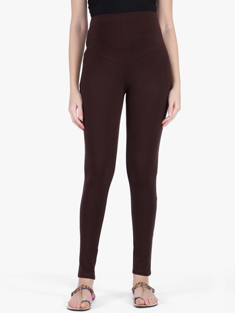 

MomToBe Women Brown Solid Maternity Ankle-Length Leggings