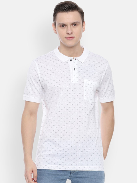 

Van Heusen Sport Men White Printed Polo Collar T-shirt