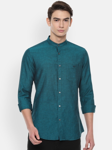 

Van Heusen Sport Men Green Slim Fit Solid Casual Shirt