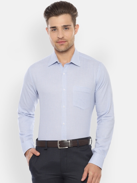 

Van Heusen Men Blue Slim Fit Checked Formal Shirt