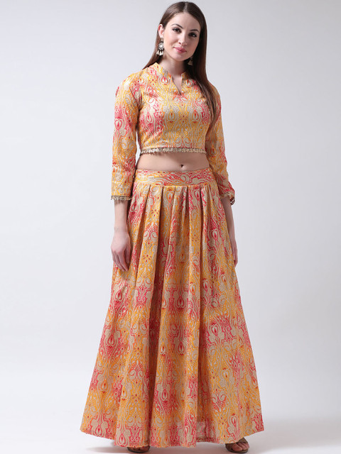 

Castle Yellow & Pink Ready to Wear Lehenga with Blouse