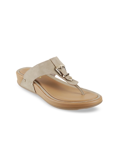 

Metro Women Beige Solid Sandals
