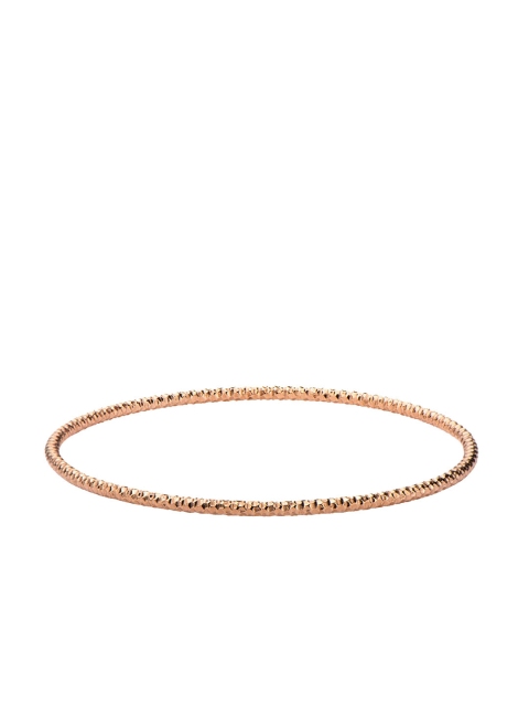 

Inox Jewellery Women Rose Gold-Plated Thin HammeredBangle