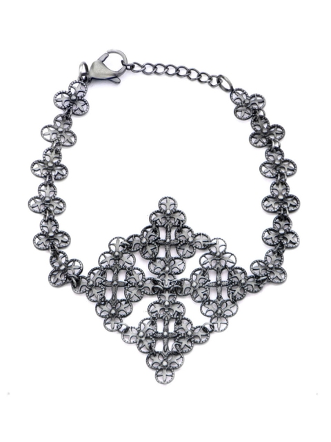 

Inox Jewelry Grey Stainless Steel Link Bracelet