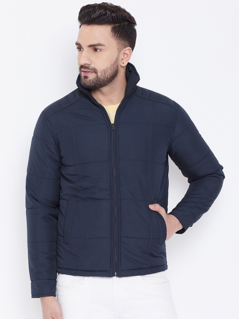 

Spirit Men Navy Blue Solid Padded Jacket