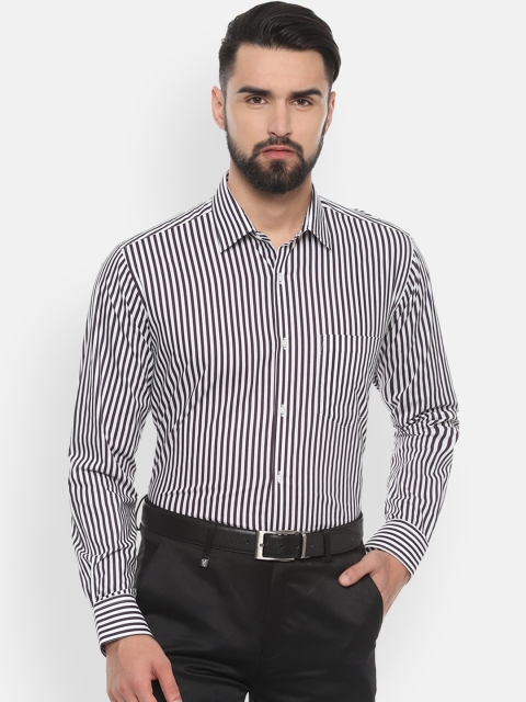 

Van Heusen Men White & Black Regular Fit Striped Formal Shirt