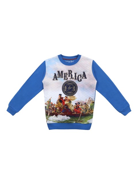 

Lil Tomatoes Boys Blue Printed Sweatshirt