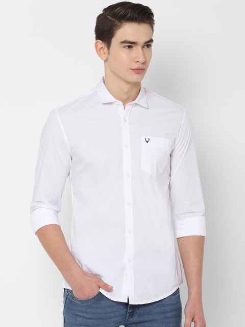 

Solly Jeans Co. Men White Slim Fit Solid Casual Shirt