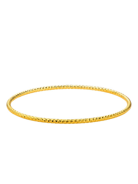 

Inox Jewellery Women Gold-Plated Thin Hammered Bangle