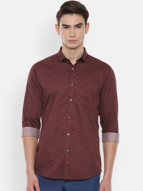 

Allen Solly Men Brown Printed Slim Fit Casual Shirt
