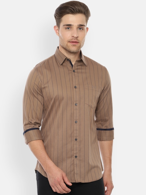 

Van Heusen Sport Men Brown Slim Fit Striped Casual Shirt