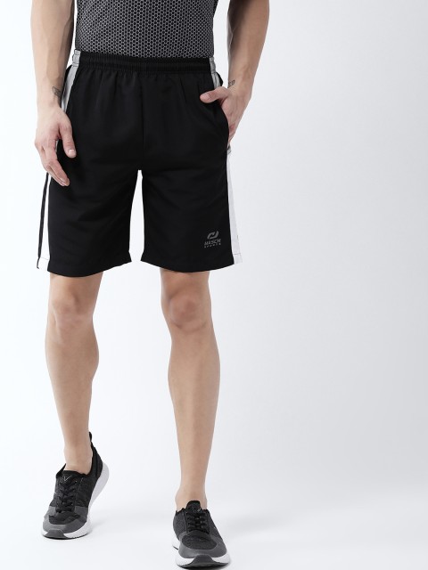 

Masch Sports Men Black Solid Regular Fit Sports Shorts