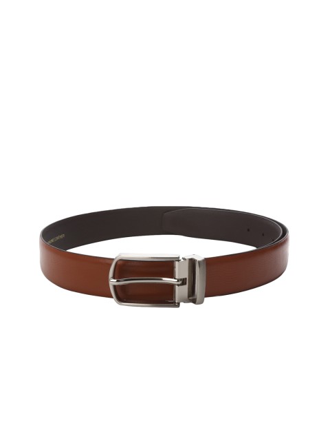 

Red Tape Men Tan Brown Textured Leather Belt