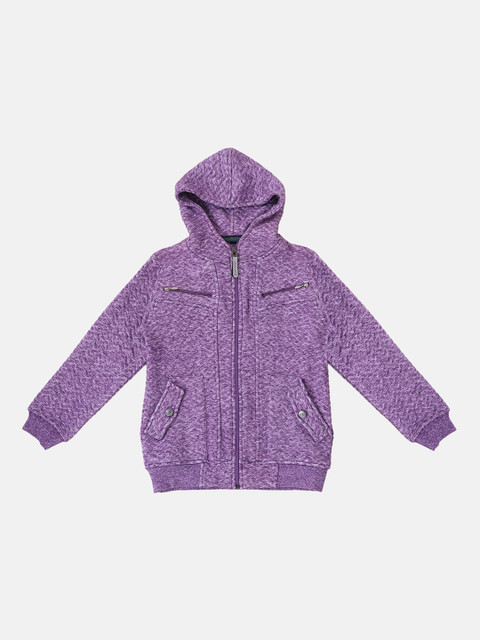 

Lil Tomatoes Boys Purple Solid Lightweight Quilted Jacket