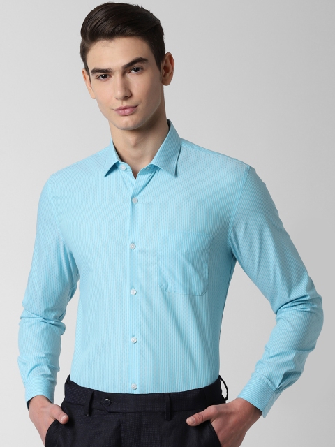 

Peter England Men Blue Slim Fit Striped Formal Shirt