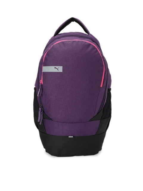 Unisex Purple Solid Backpack