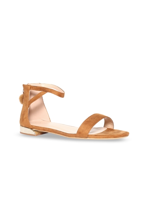 

Stride Women Tan Brown Solid Open Toe Flats
