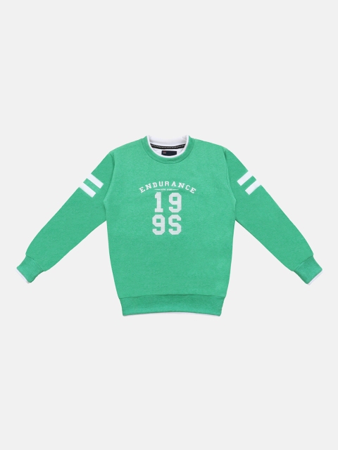 

Lil Tomatoes Boys Green & Off-White Printed Sweatshirt