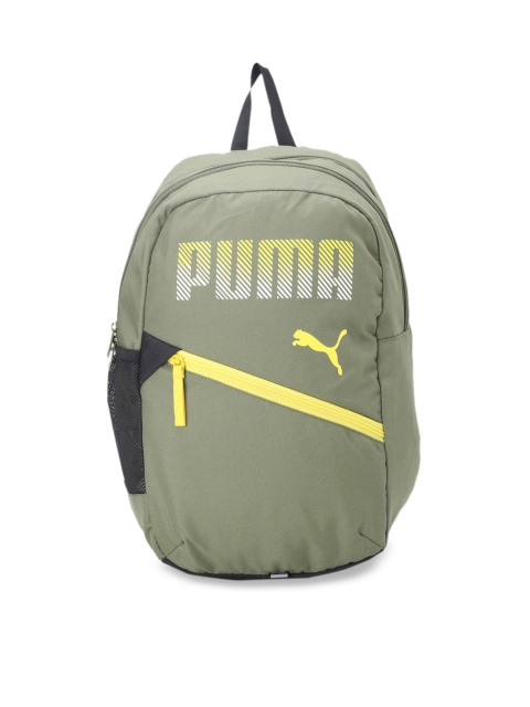 

Puma Unisex Olive Green Brand Logo Backpack