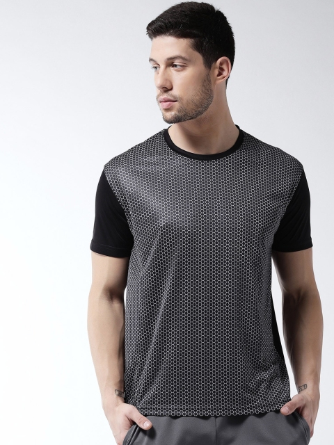 

Masch Sports Men Black Printed Round Neck T-shirt