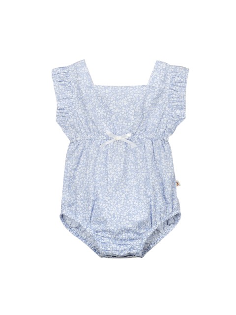 

Budding Bees Infant Blue & White Floral Print Bodysuit