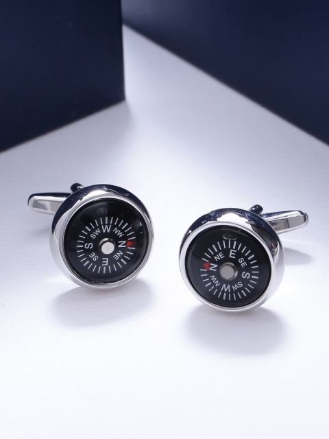 

Tistabene Silver-Toned Round Cufflinks