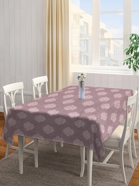 

NEUDIS Mauve Printed 6 Seater Handcrafted Table Cover