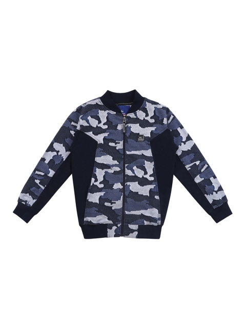 

Lil Tomatoes Boys Navy Blue & Beige Printed Sweatshirt