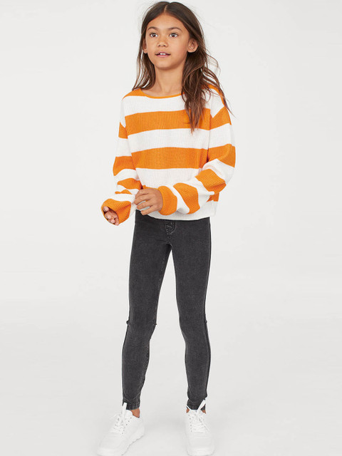 

H&M Girls Grey Solid Treggings