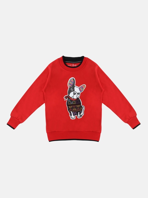 

Lil Tomatoes Boys Red Embroidered Sweatshirt