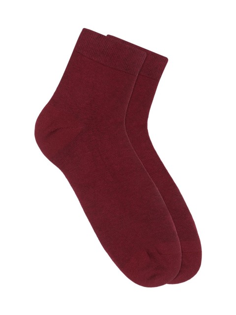 

Soxytoes Unisex Maroon Solid Ankle-Length Socks