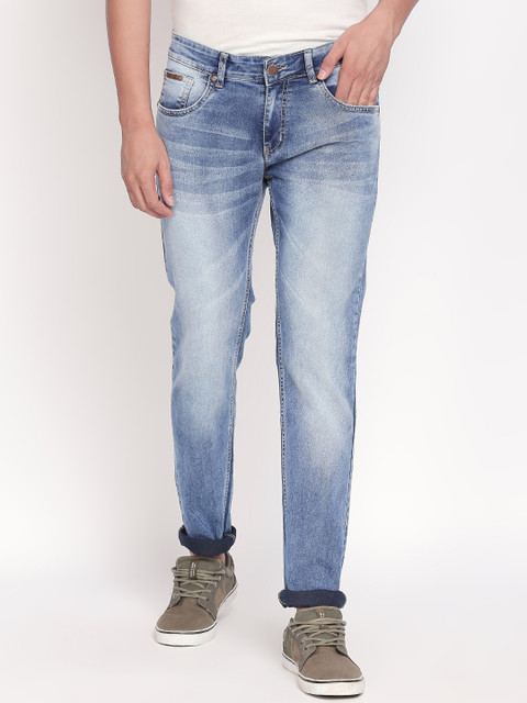 

BOLTS and BARRELS Men Blue Slim Fit Mid-Rise Clean Look Stretchable Jeans