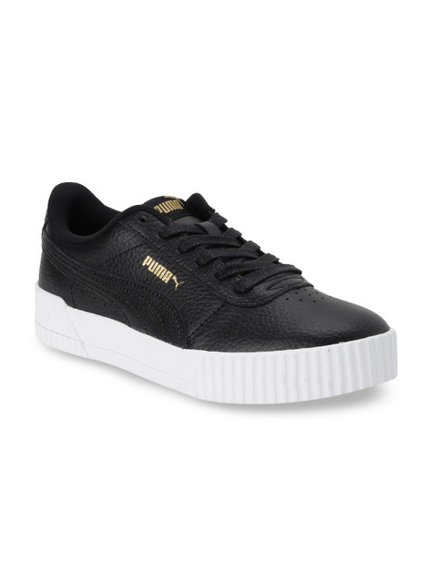 

Puma Women Black Carina Lux Leather Sneakers