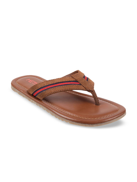 

Metro Men Tan Brown Leather Sandals