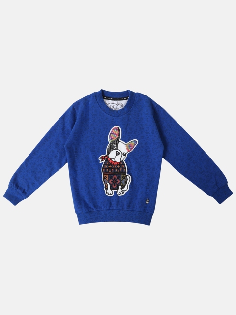 

Lil Tomatoes Boys Blue White Printed Sweatshirt