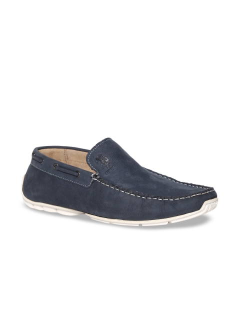 

U.S. Polo Assn. Men Navy Blue Solid Driving Shoes