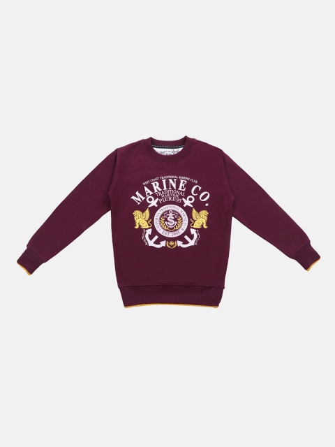 

Lil Tomatoes Boys Burgundy Printed Sweatshirt