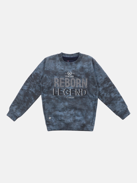 

Lil Tomatoes Boys Blue & Grey Printed Sweatshirt