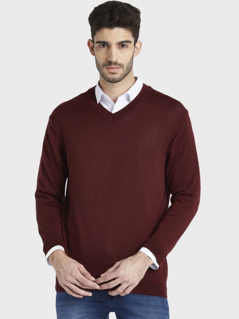 

ColorPlus Men Maroon Solid Sweater