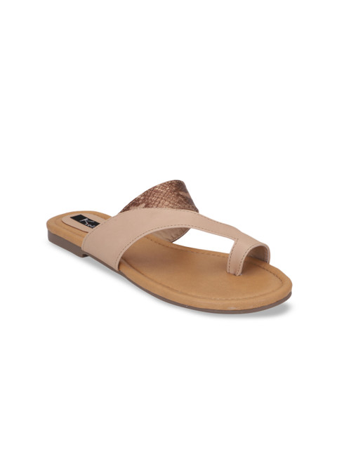 

Kielz Women Cream-Coloured Solid One Toe Flats