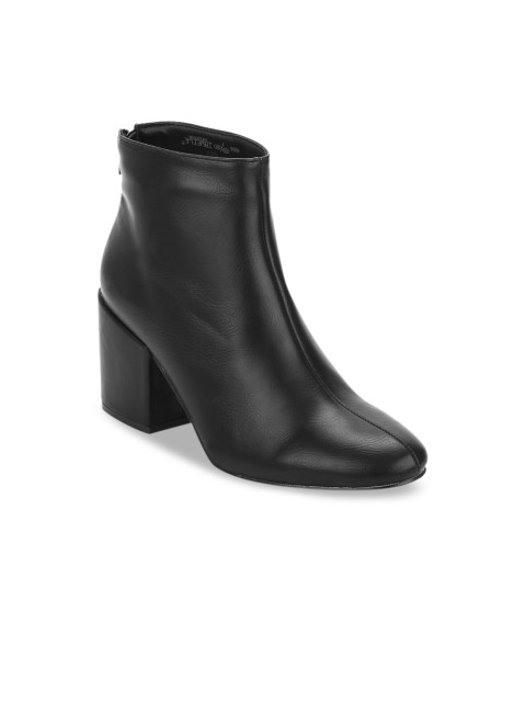

Truffle Collection Women Black Solid Heeled Boots
