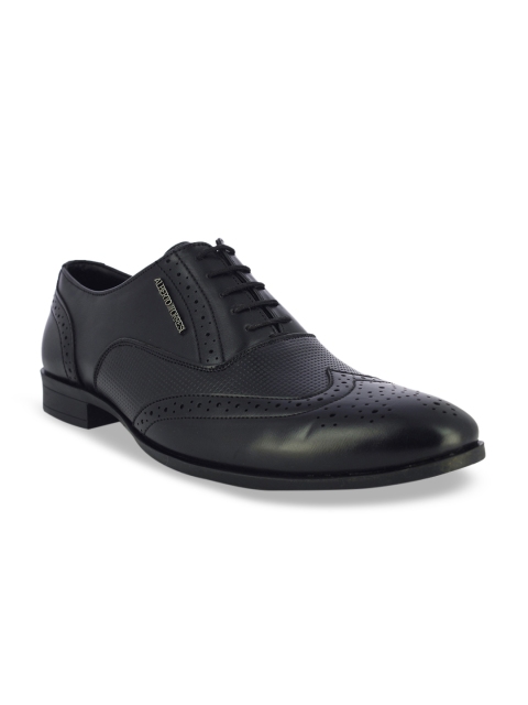 

Alberto Torresi Men Black Textured Formal Brogue Shoes