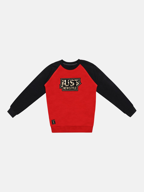 

Lil Tomatoes Boys Red & Black Printed Sweatshirt