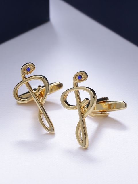 

Tistabene Gold-Toned Quirky Gold Plated Cufflinks