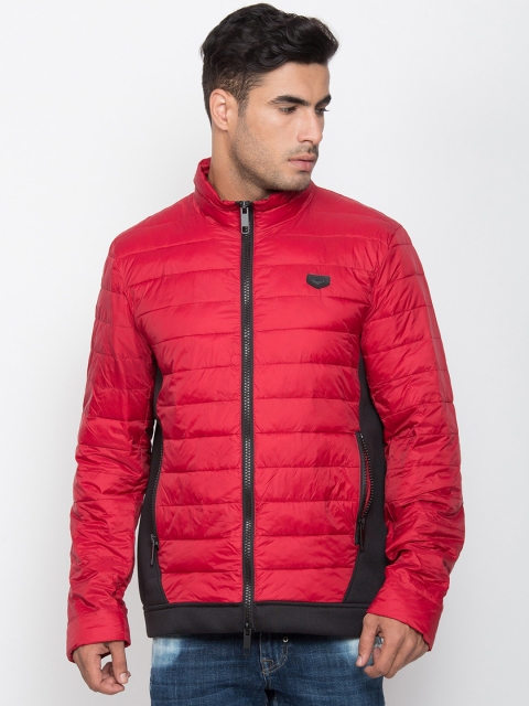 

Antony Morato Men Red Colourblocked Padded Jacket