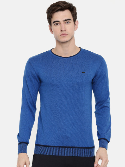 

Proline Men Blue Solid Pullover Sweater