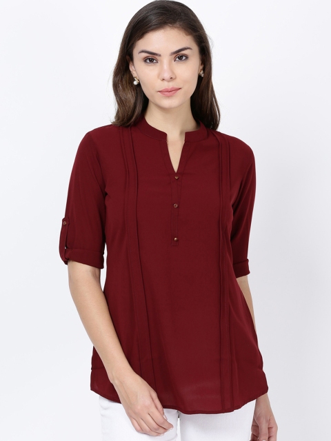 

Soch Women Maroon Printed Tunic