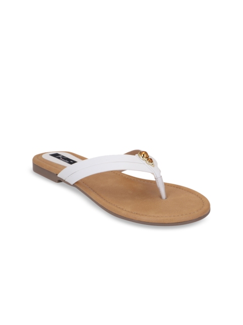 

Kielz Women White Solid Open Toe Flats