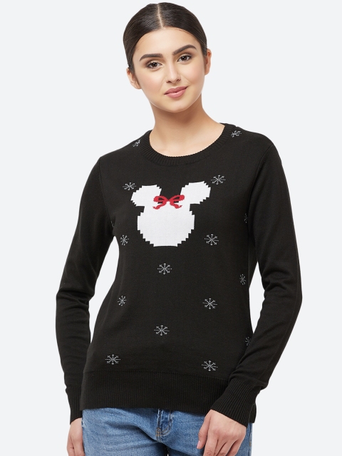 

Free Authority Mickey & Friends Women Black & White Printed Sweatshirt