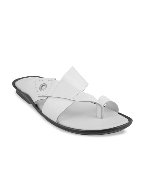 

Metro Men White Leather Sandals